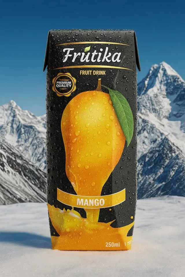 Frutika Mango carton with the Premium Quality seal